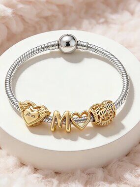 1 pcs Floral Themes Charm For Pandora Silver Gold The Bracelet Bead 1 Charm